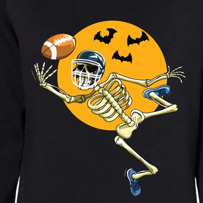 American Football Skeleton Halloween Boy Football Fan Womens California Wash Sweatshirt