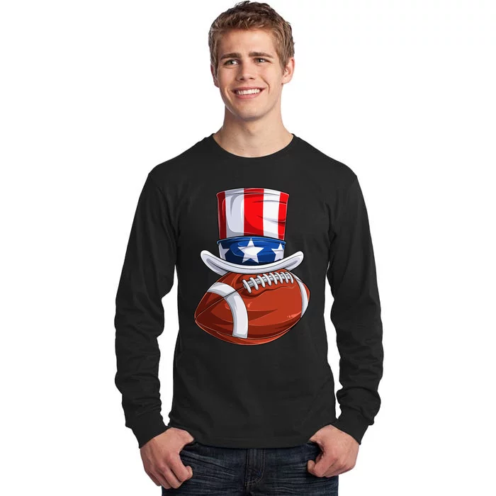 American Football Shirts USA Flag 4th Of July Tall Long Sleeve T-Shirt