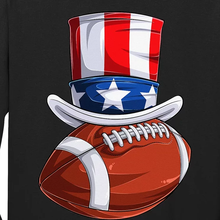 American Football Shirts USA Flag 4th Of July Tall Long Sleeve T-Shirt