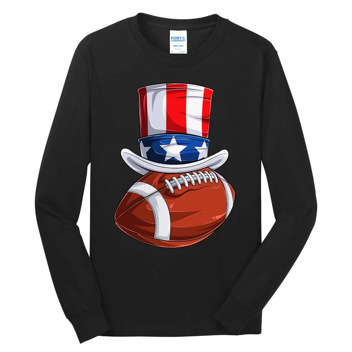 American Football Shirts USA Flag 4th Of July Tall Long Sleeve T-Shirt