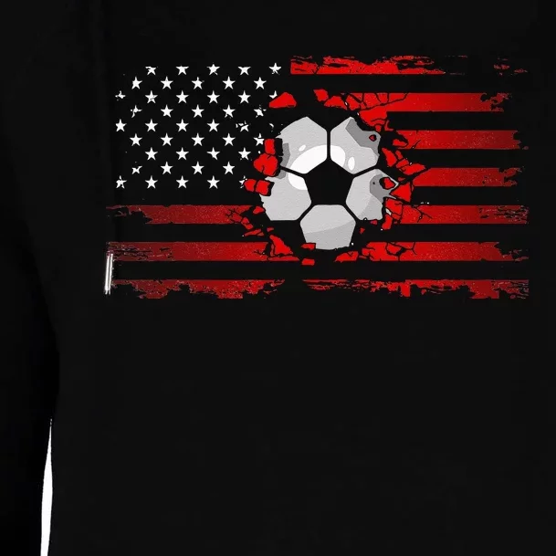 American Flag Soccer Apparel Soccer Womens Funnel Neck Pullover Hood