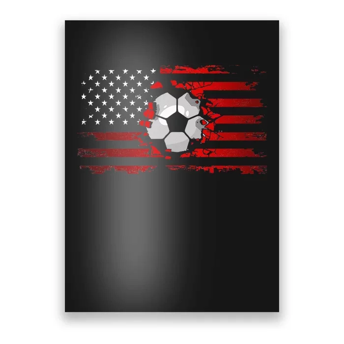 American Flag Soccer Apparel Soccer Poster