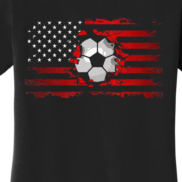 American Flag Soccer Apparel Soccer Women's T-Shirt