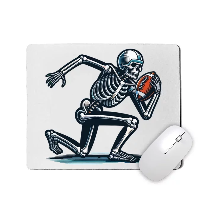 American Football Skeleton Boy Football Fan Halloween Mousepad