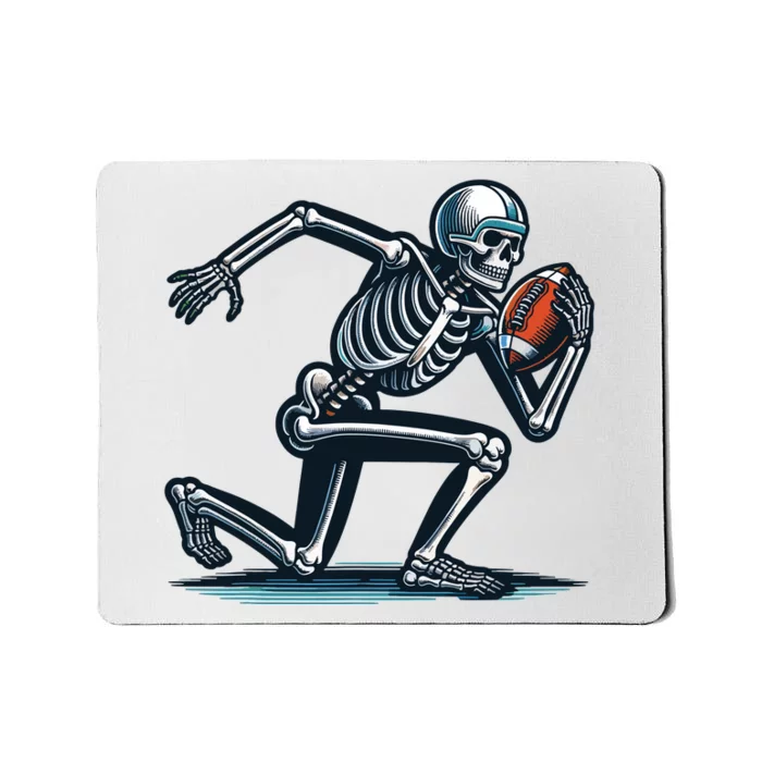 American Football Skeleton Boy Football Fan Halloween Mousepad