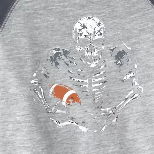 American Football Skeleton Football Player Halloween Spooky Toddler Fine Jersey T-Shirt