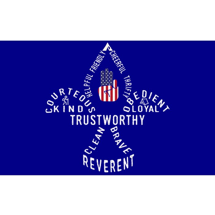 America Flag Scouting Law Bumper Sticker