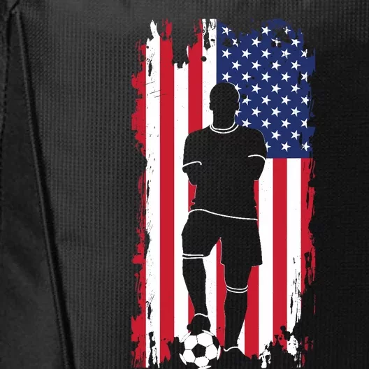 American Flag Soccer Soccer City Backpack