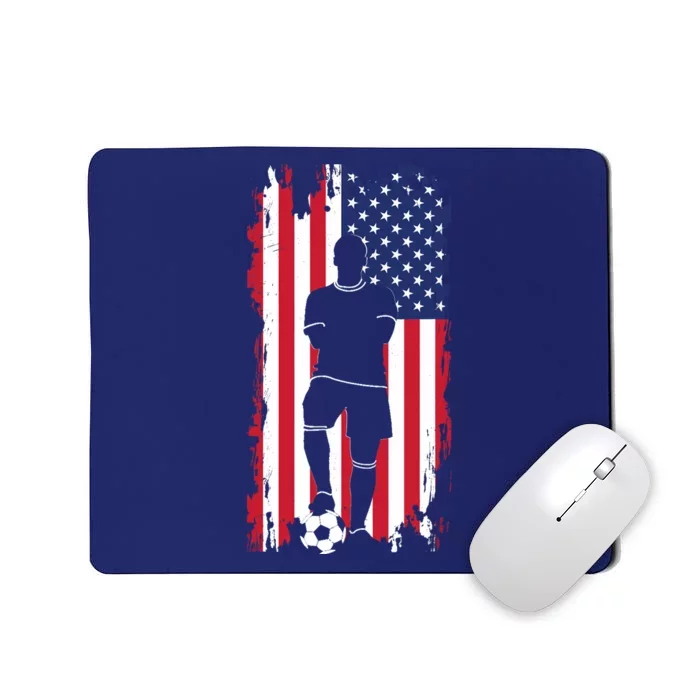 American Flag Soccer Soccer Mousepad