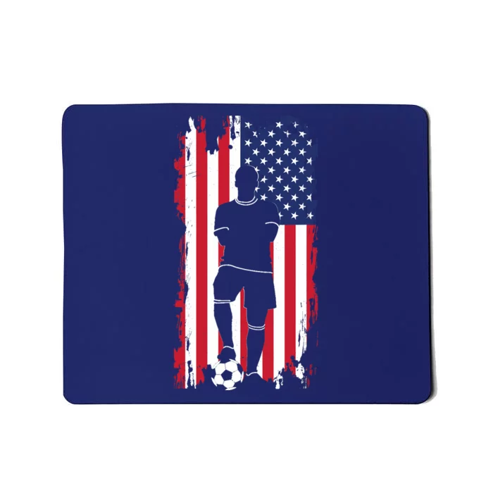 American Flag Soccer Soccer Mousepad