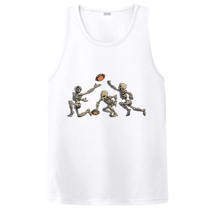 American Football Skeleton Halloween Boy Football Fan Performance Tank