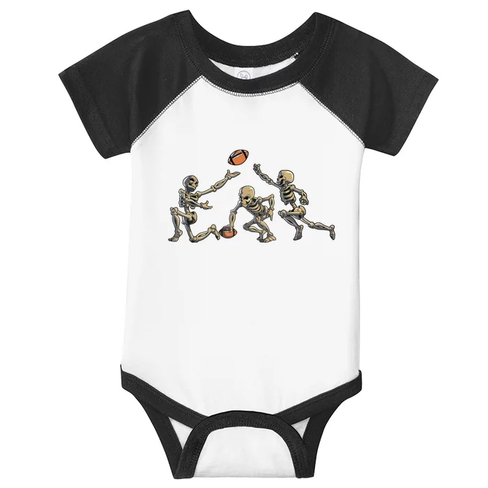 American Football Skeleton Halloween Boy Football Fan Infant Baby Jersey Bodysuit