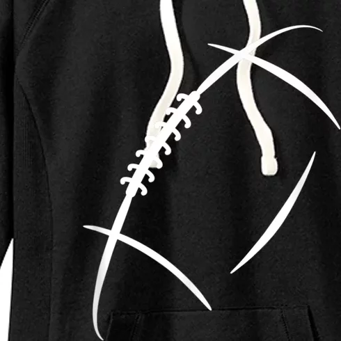 American Football Silhouette Football Women's Fleece Hoodie