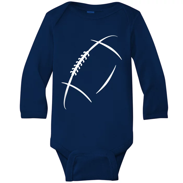 American Football Silhouette Football Baby Long Sleeve Bodysuit