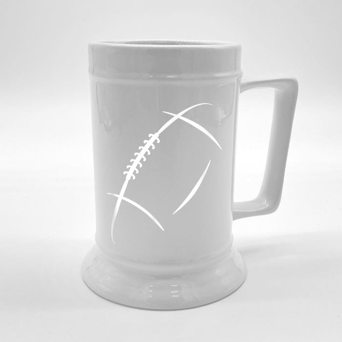 American Football Silhouette Football Front & Back Beer Stein