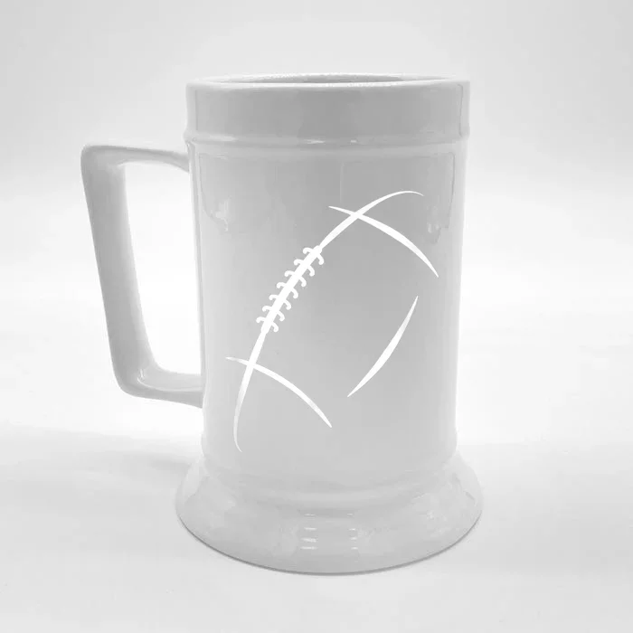 American Football Silhouette Football Front & Back Beer Stein