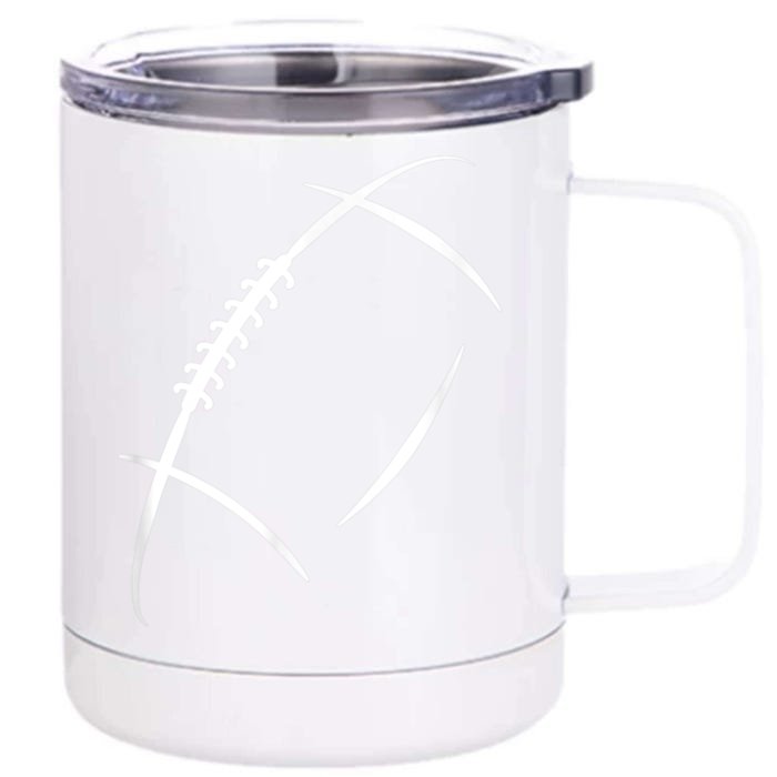 American Football Silhouette Football Front & Back 12oz Stainless Steel Tumbler Cup