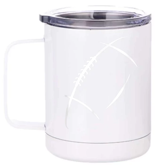 American Football Silhouette Football Front & Back 12oz Stainless Steel Tumbler Cup