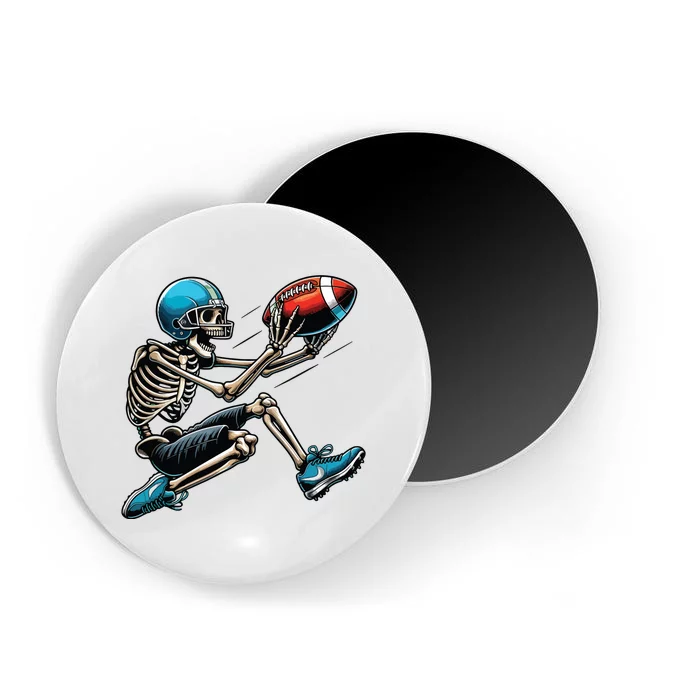 American Football Skeleton Halloween Boy Football Fan Magnet