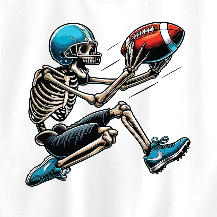 American Football Skeleton Halloween Boy Football Fan Kids Sweatshirt