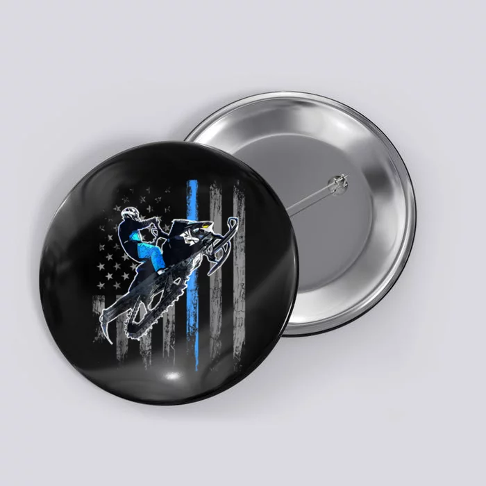 American Flag Snowmobile Shirt Men Snowmobile Riding Gift Button