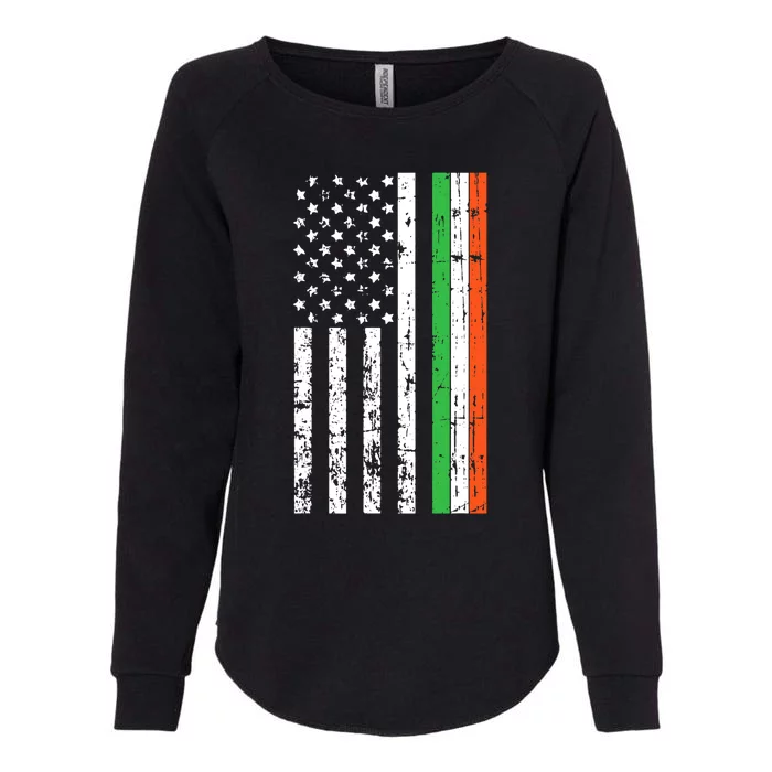 American Flag St Patricks Day Cool Ireland Clover Irish Gift Womens California Wash Sweatshirt