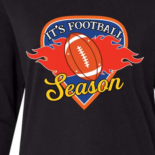 American Football Season Graphic Womens Cotton Relaxed Long Sleeve T-Shirt