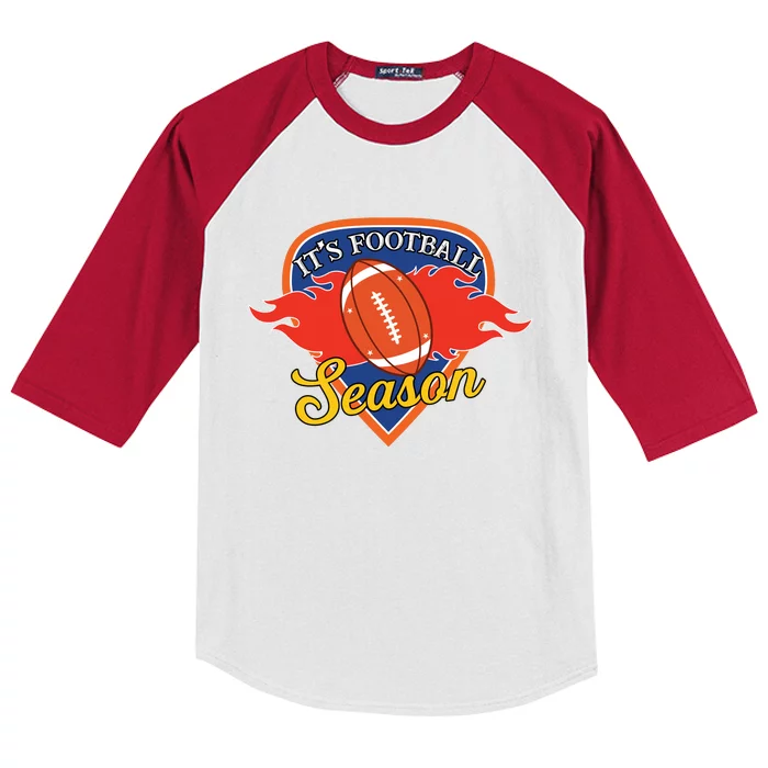 American Football Season Graphic Kids Colorblock Raglan Jersey