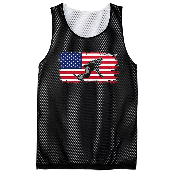 American Flag Snowboard Snowboarding Snowboard Mesh Reversible Basketball Jersey Tank