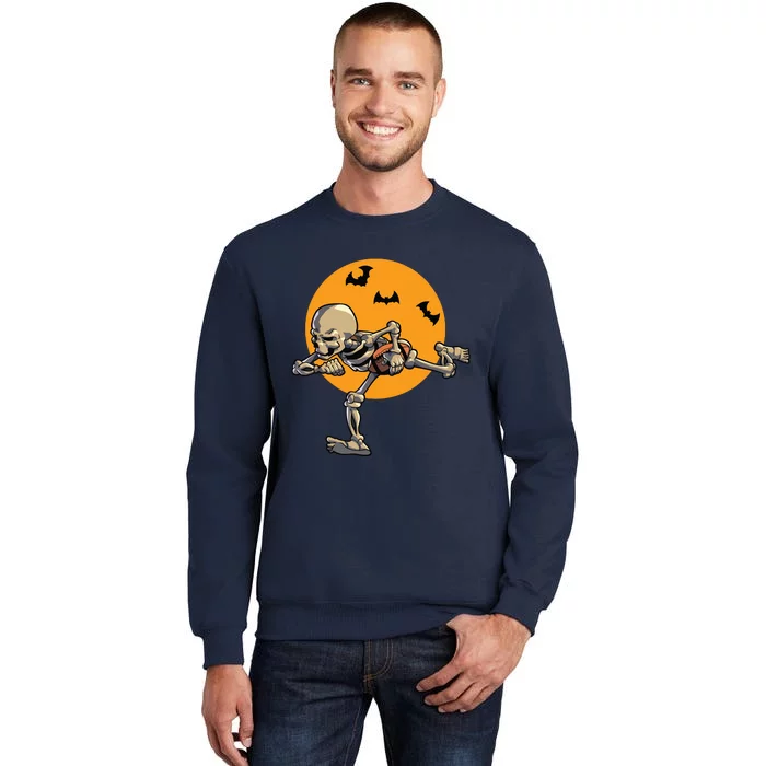 American Football Skeleton Halloween Boy Football Fan Tall Sweatshirt