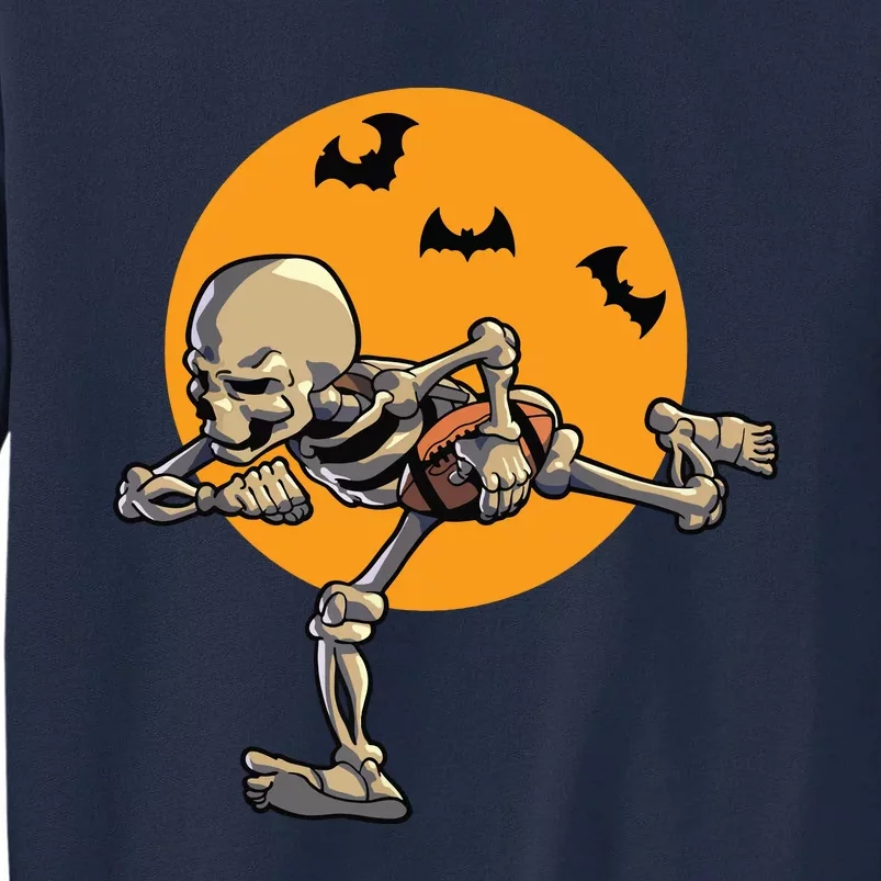 American Football Skeleton Halloween Boy Football Fan Tall Sweatshirt