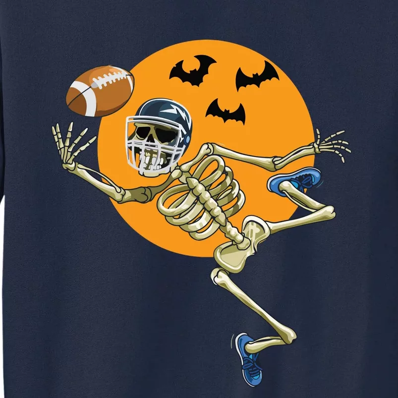 American Football Skeleton Halloween Boy Football Fan Tall Sweatshirt