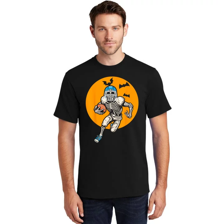 American Football Skeleton Halloween Football Fan Tall T-Shirt