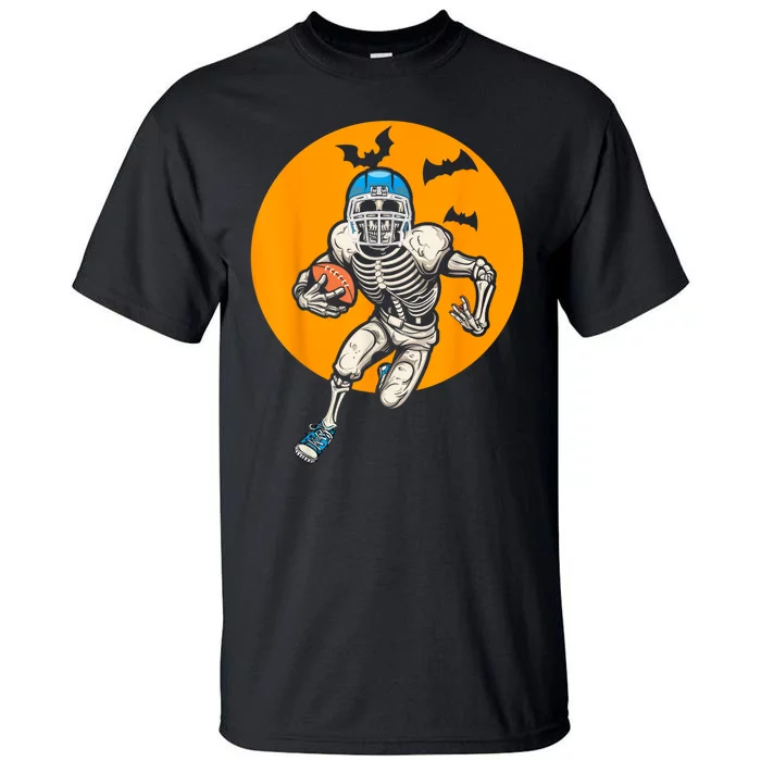 American Football Skeleton Halloween Football Fan Tall T-Shirt