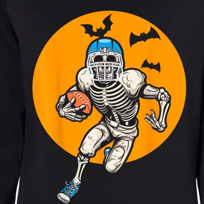 American Football Skeleton Halloween Football Fan Womens California Wash Sweatshirt