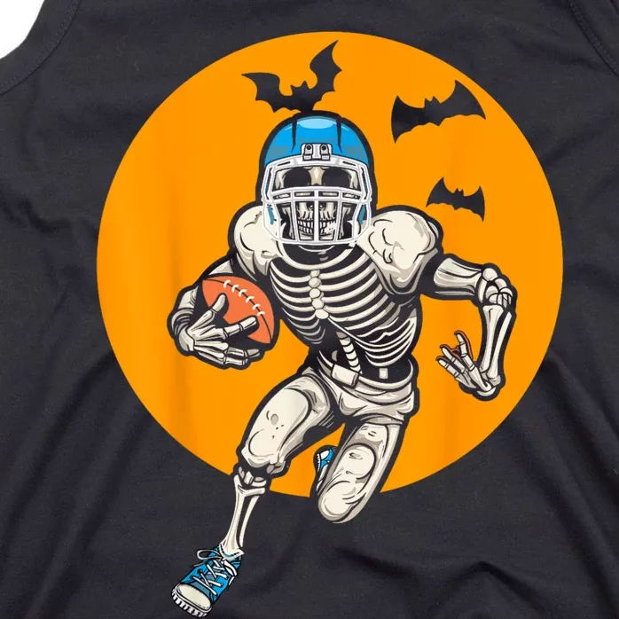 American Football Skeleton Halloween Football Fan Tank Top