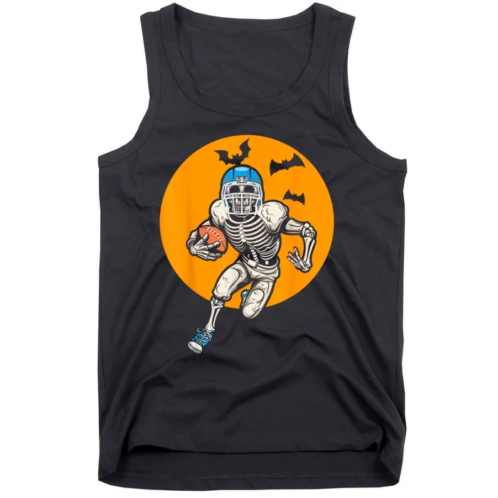 American Football Skeleton Halloween Football Fan Tank Top