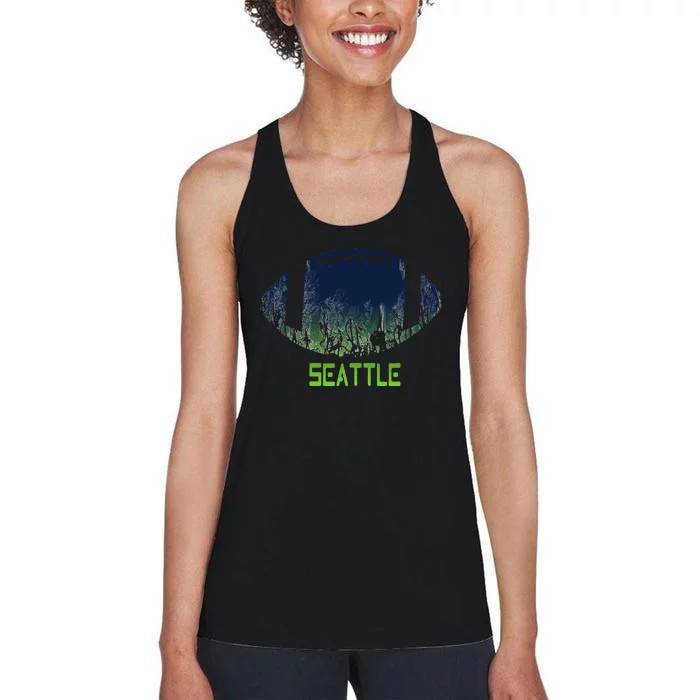 American Football Seattle Fan Football Season Women's Racerback Tank