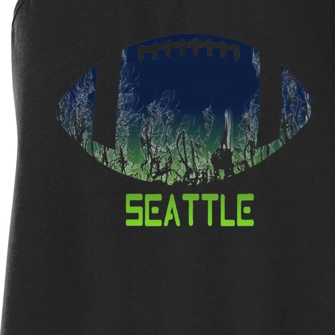 American Football Seattle Fan Football Season Women's Racerback Tank