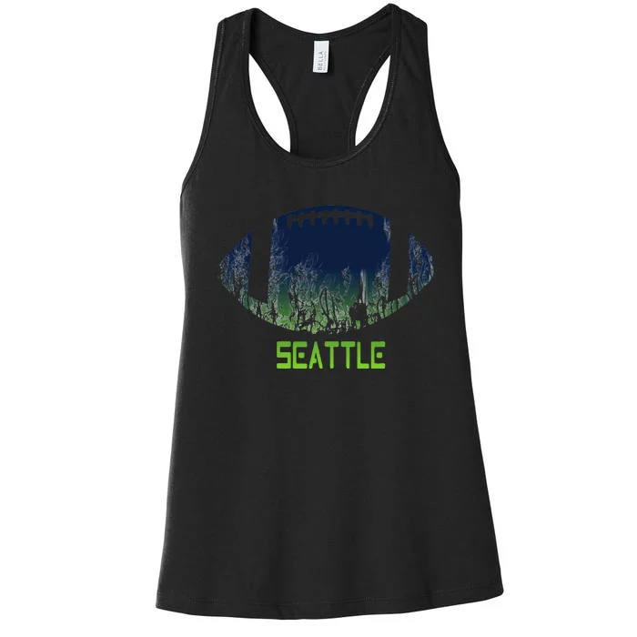 American Football Seattle Fan Football Season Women's Racerback Tank