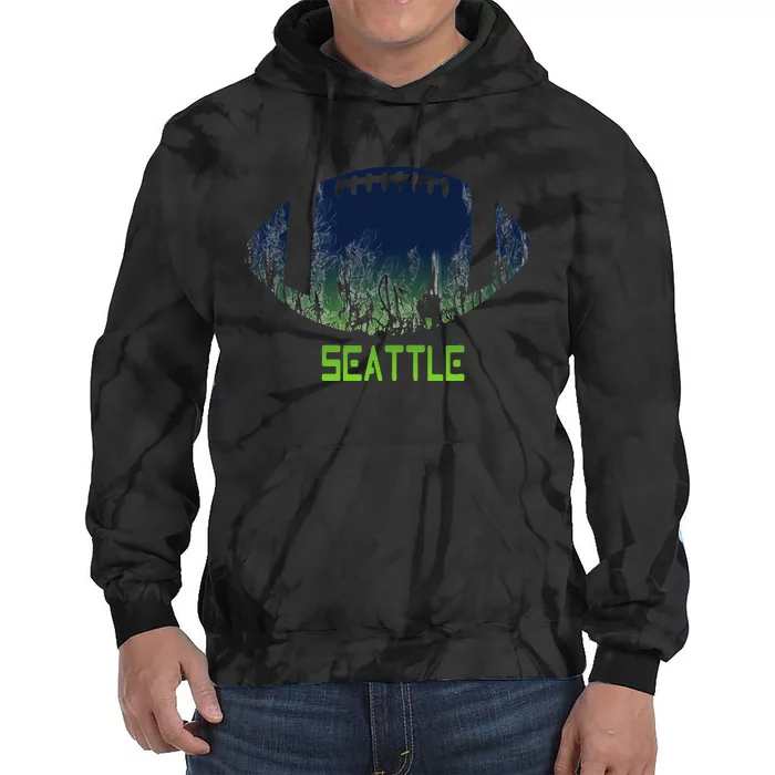 American Football Seattle Fan Football Season Tie Dye Hoodie