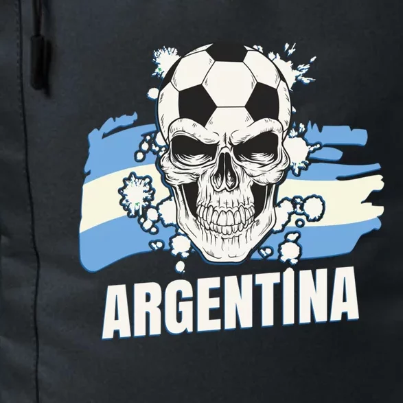 Argentina Flag Skull Soccer Player Argentine Cool Gift Daily Commute Backpack