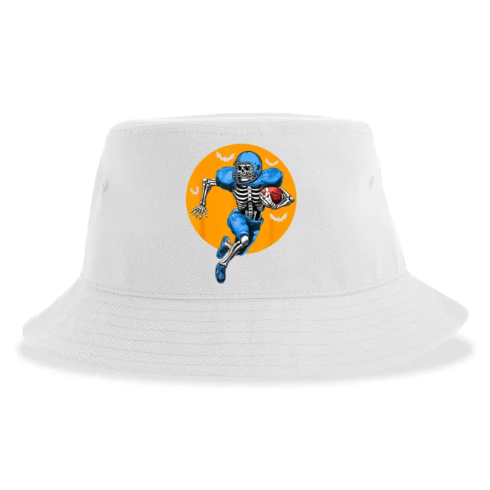 American Football Skeleton Halloween Football Fan Sustainable Bucket Hat