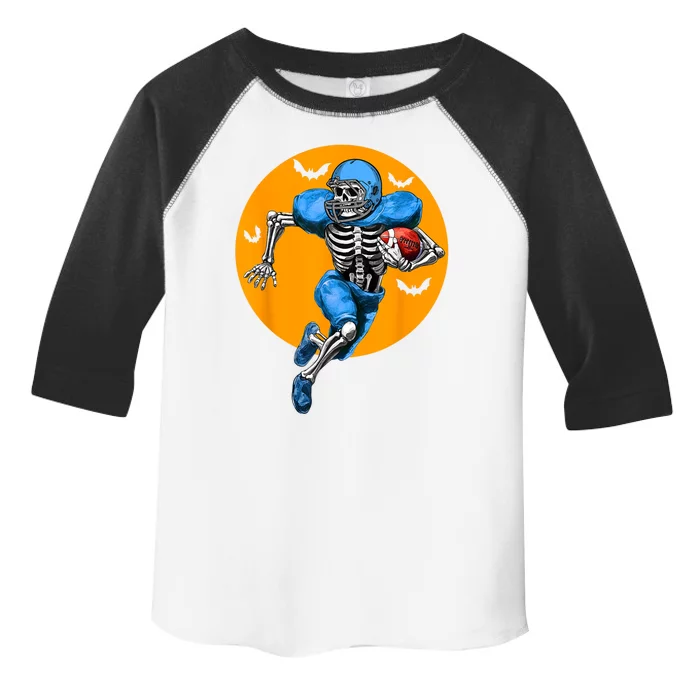 American Football Skeleton Halloween Football Fan Toddler Fine Jersey T-Shirt