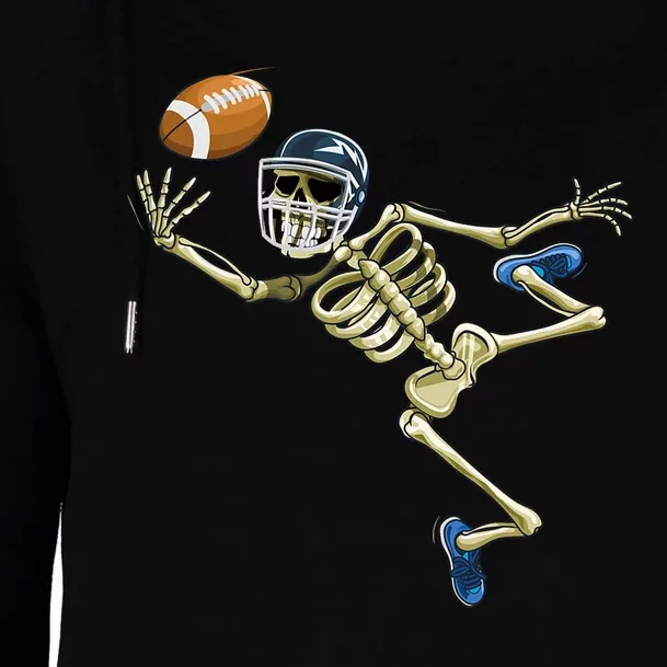 American Football Skeleton Halloween Men Football Fan Womens Funnel Neck Pullover Hood