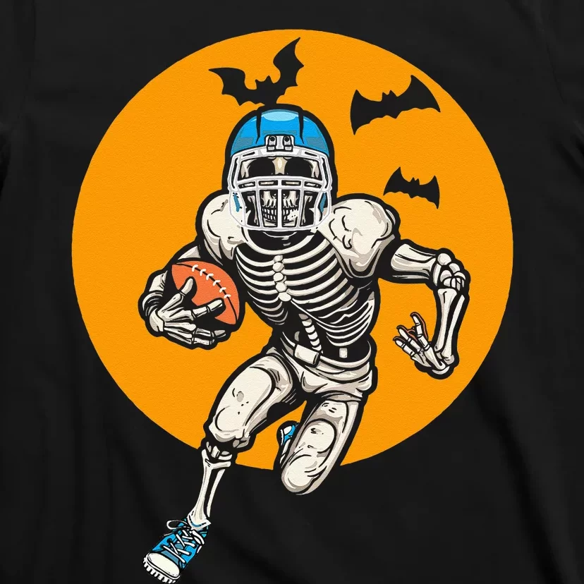 American Football Skeleton Halloween Football Fan T-Shirt