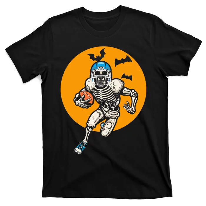 American Football Skeleton Halloween Football Fan T-Shirt