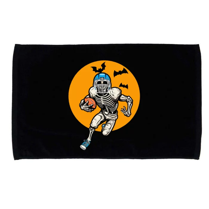 American Football Skeleton Halloween Football Fan Microfiber Hand Towel