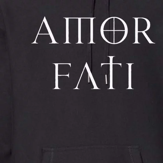 Amor Fati Stoic Inspirational Latin Quote Love your Fate Premium Hoodie