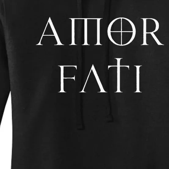 Amor Fati Stoic Inspirational Latin Quote Love your Fate Women's Pullover Hoodie